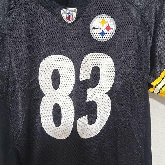 Reebok Mens Black Heath Miller Pittsburgh Steelers Jersey Size M - Picture 2 of 7